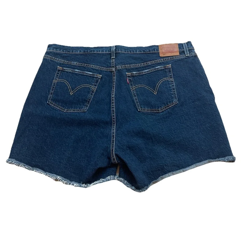 Levi's 501 Shorts Women's Size 20W Button Fly High Rise Jive Dark Wash